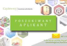 Kancelaria Czyżewscy poszukuje aplikanta do pracy