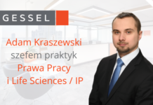 Adam Kraszewski szefem praktyk prawa pracy i life sciences / IP