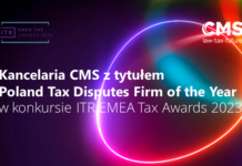 CMS z nagrodą Poland Tax Disputes Firm of the Year