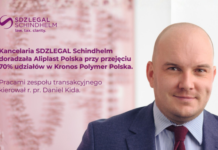 Sukces Działu Prawa Spółek i M&A kancelarii SDZLEGAL Schindhelm