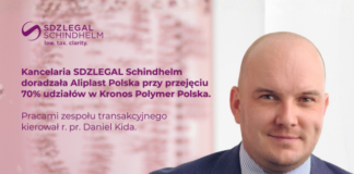 Sukces Działu Prawa Spółek i M&A kancelarii SDZLEGAL Schindhelm